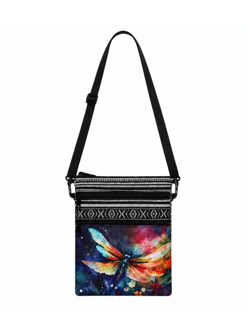 Dragonfly Crossbody Phone Bag Colorful Lightweight Travel Purse